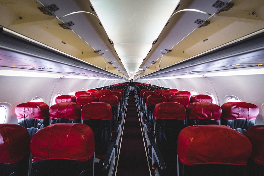 black airplane seats, Taxi