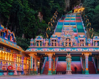 shallow focus photo of multicolored building