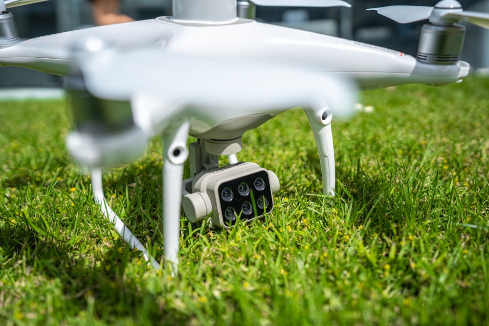 quadcopter drone on grass