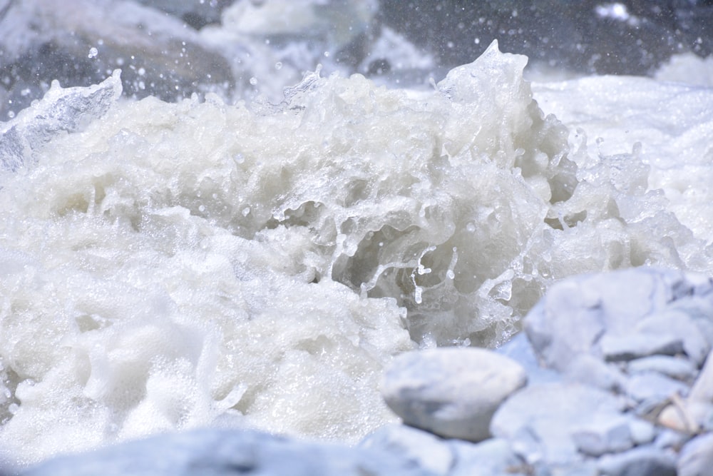 a bunch of water that is in some rocks