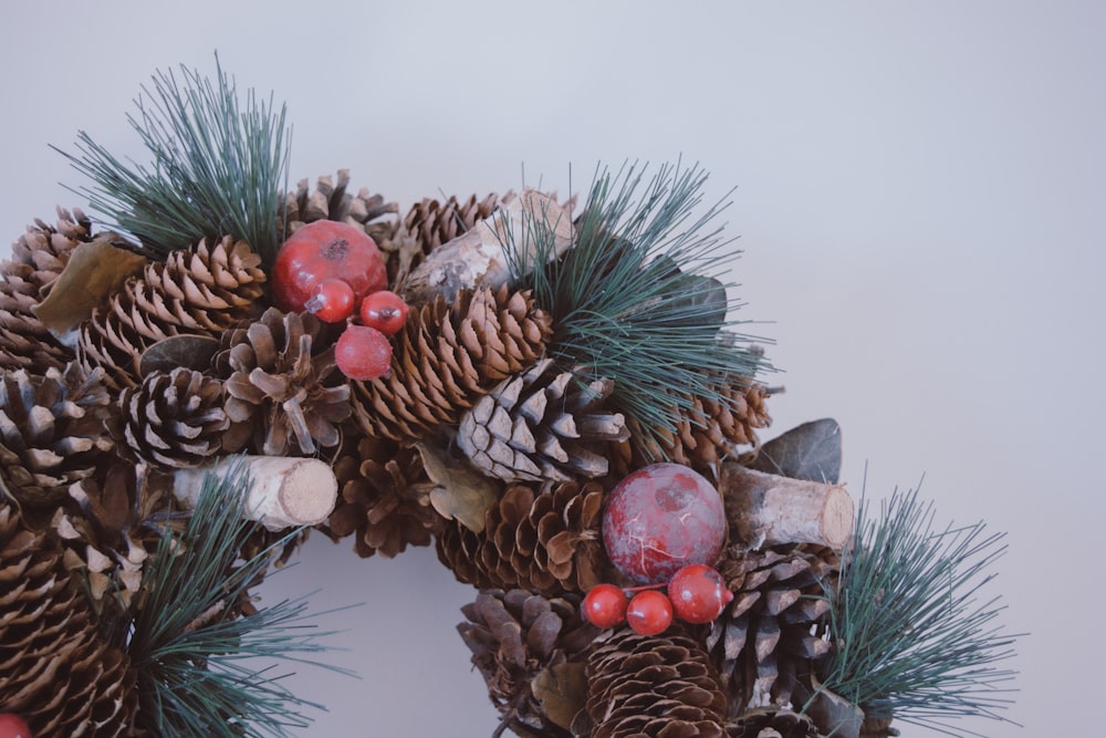brown pine cone wreath