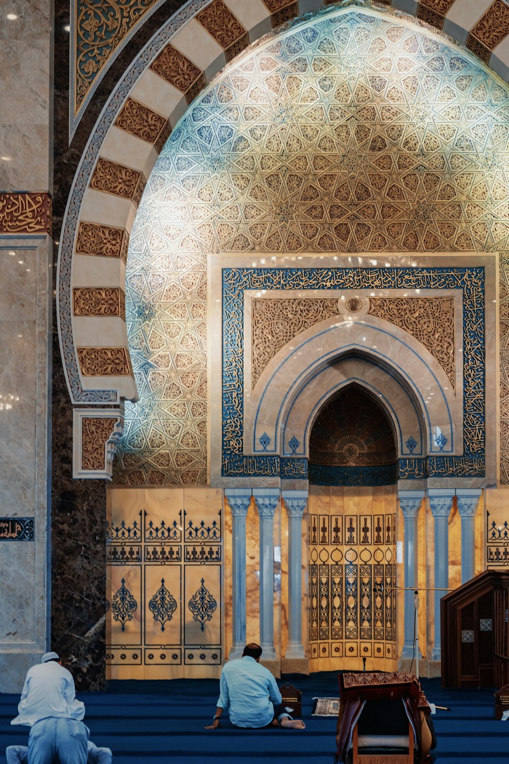 group of people inside mosque