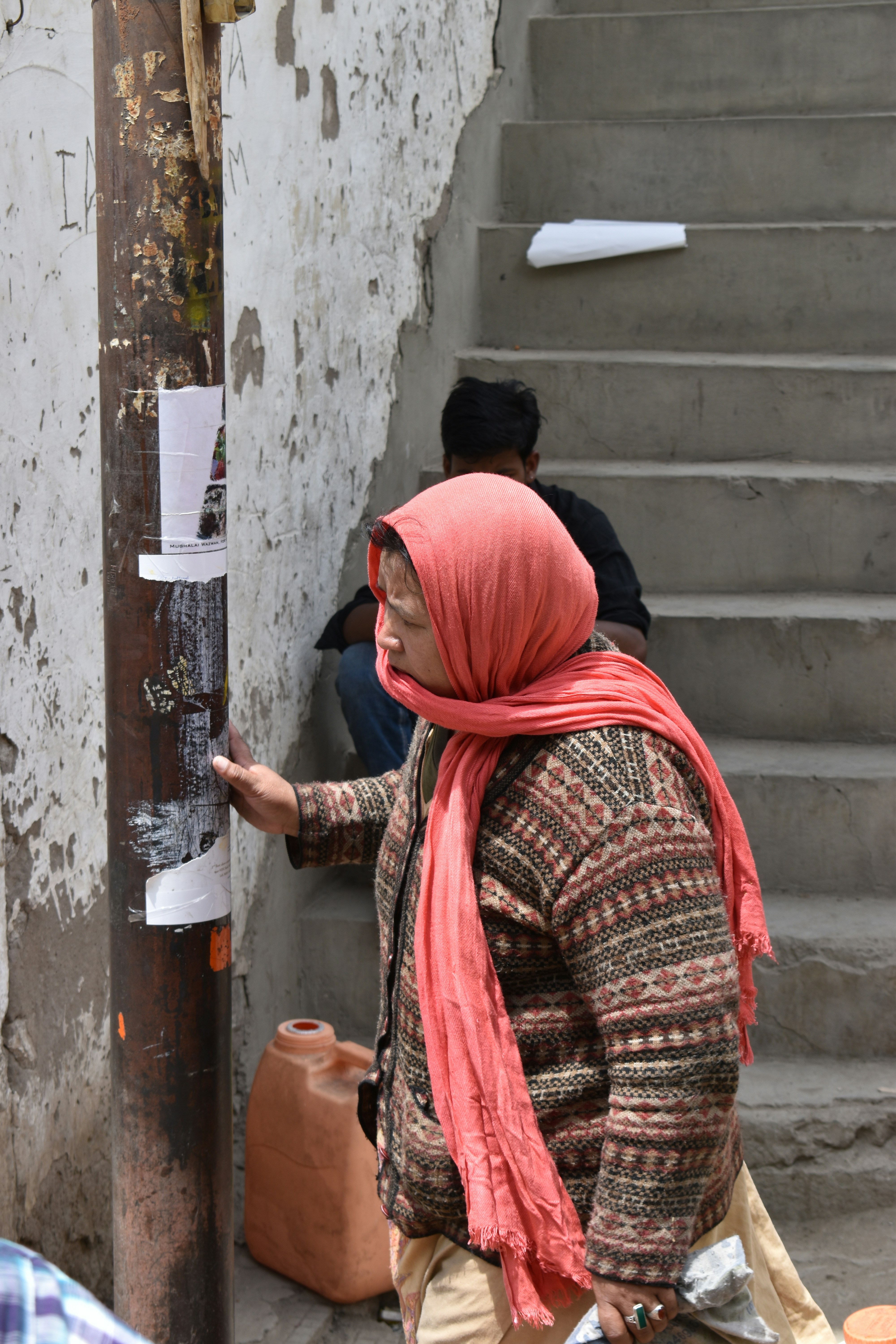 A group of people in Bihar checking voter lists during an election
