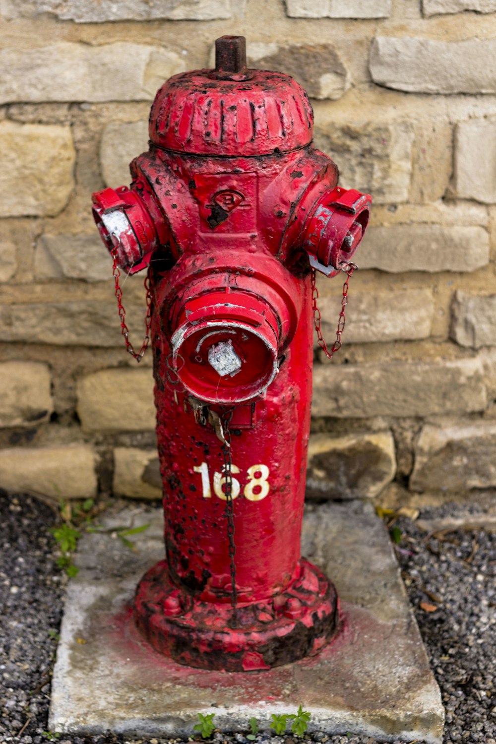 red 168 metal fire hydrant