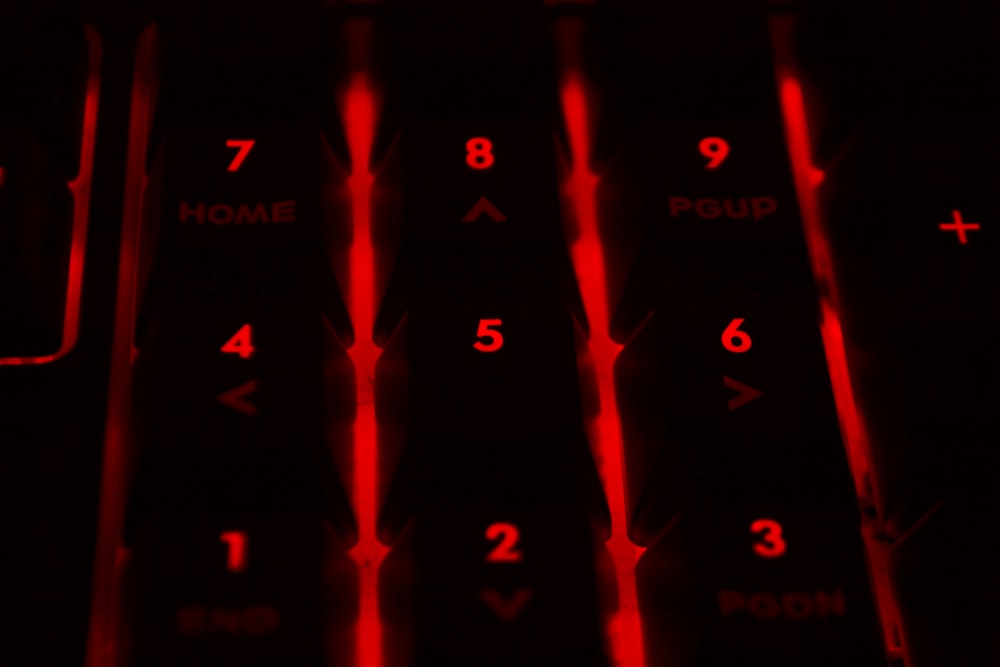 black and red LED numbers