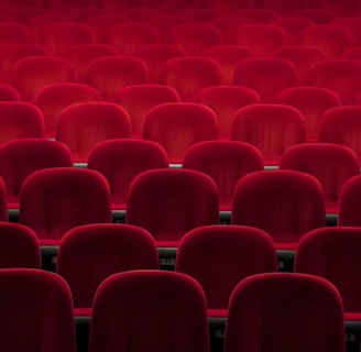 red padded theater chairs