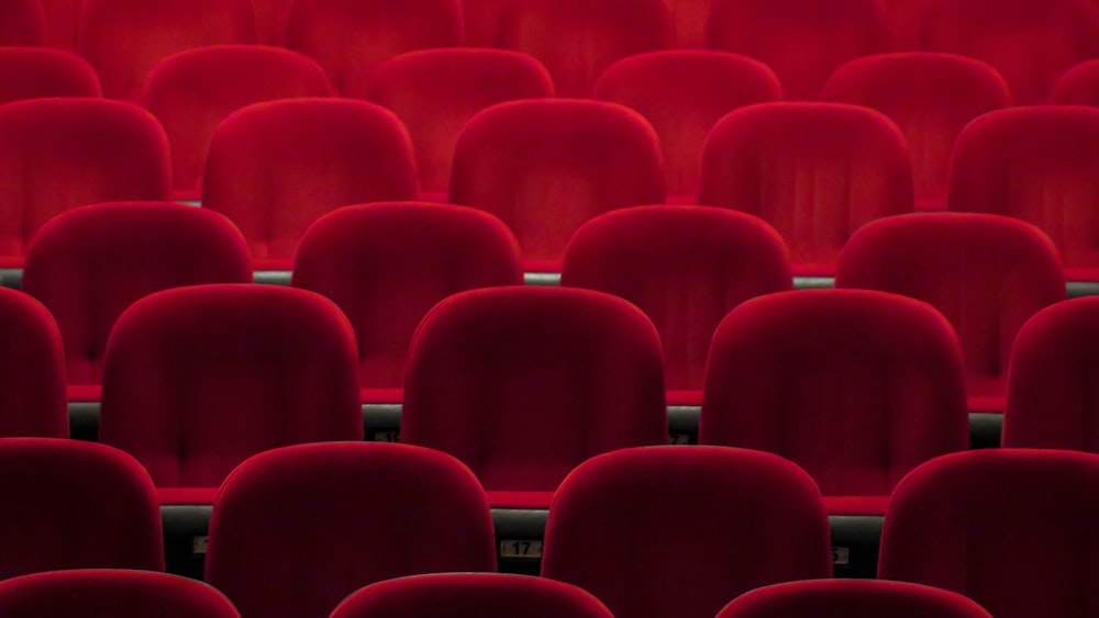 red padded chairs