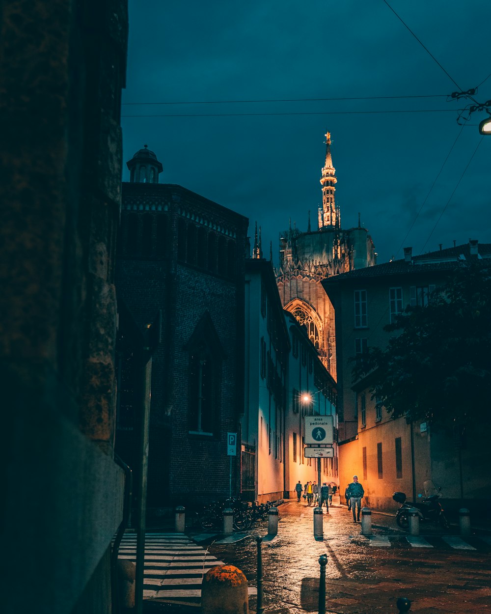 low angle photo of lighted church