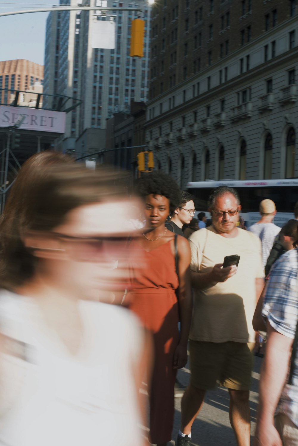 people walking near building