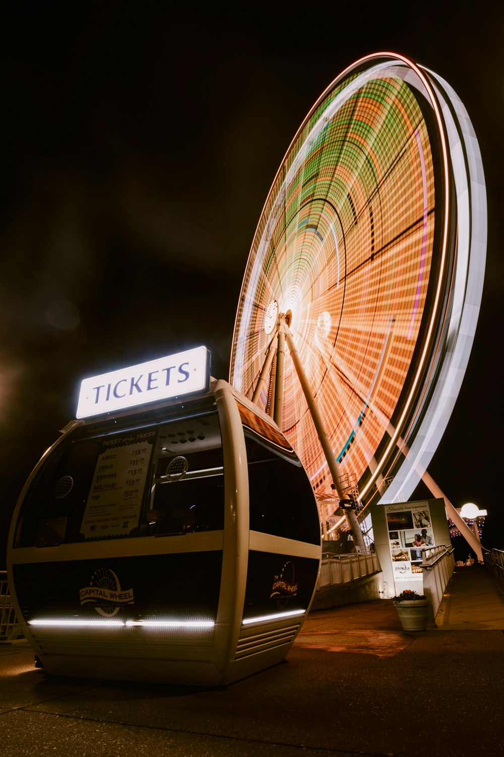 white ferris wheel