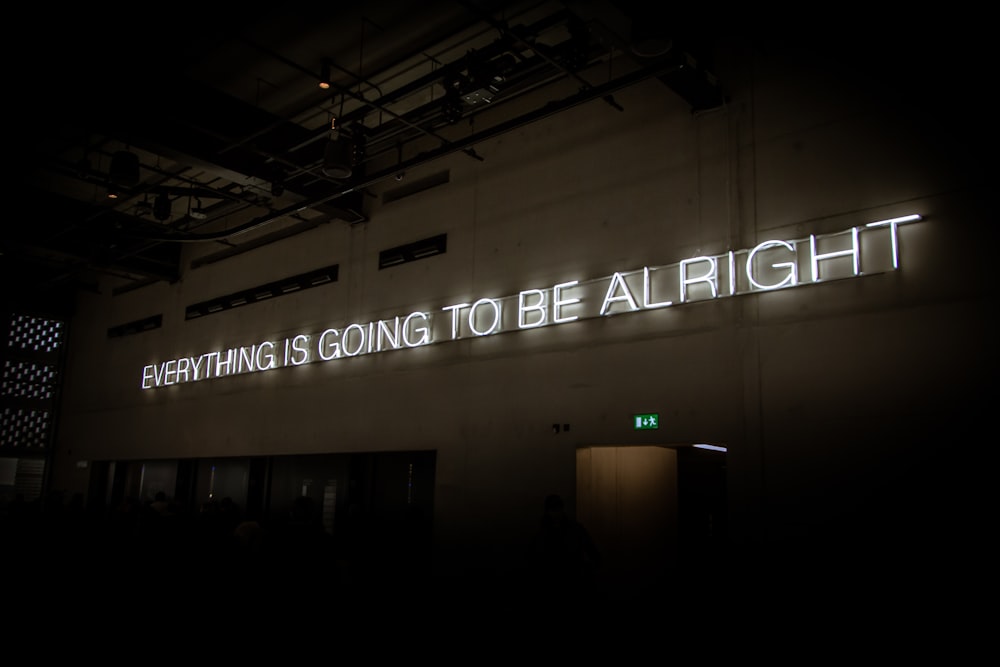 neon light signage on wall