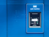 blue cash machine