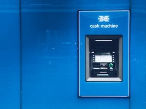 blue cash machine