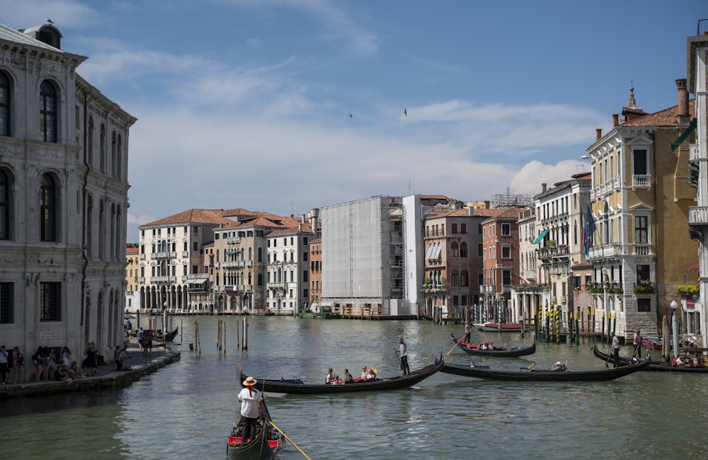 gondola at middle of body of water