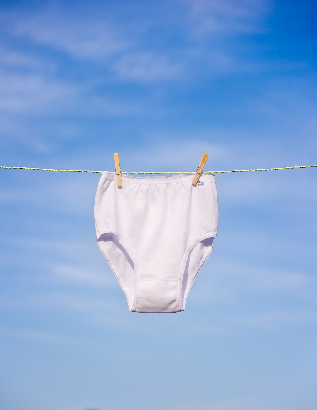 Sky, underwear, washing line