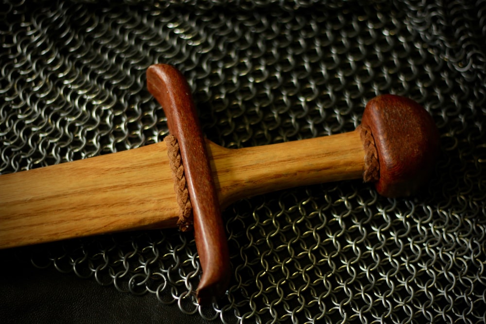 brown wooden sword