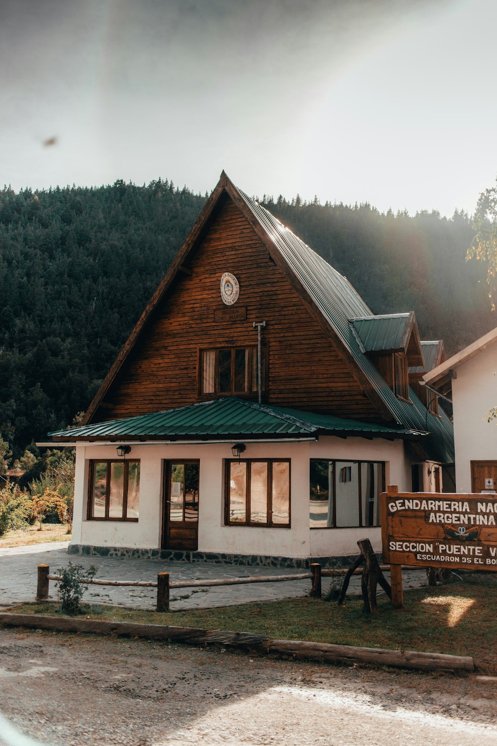 white and brown house