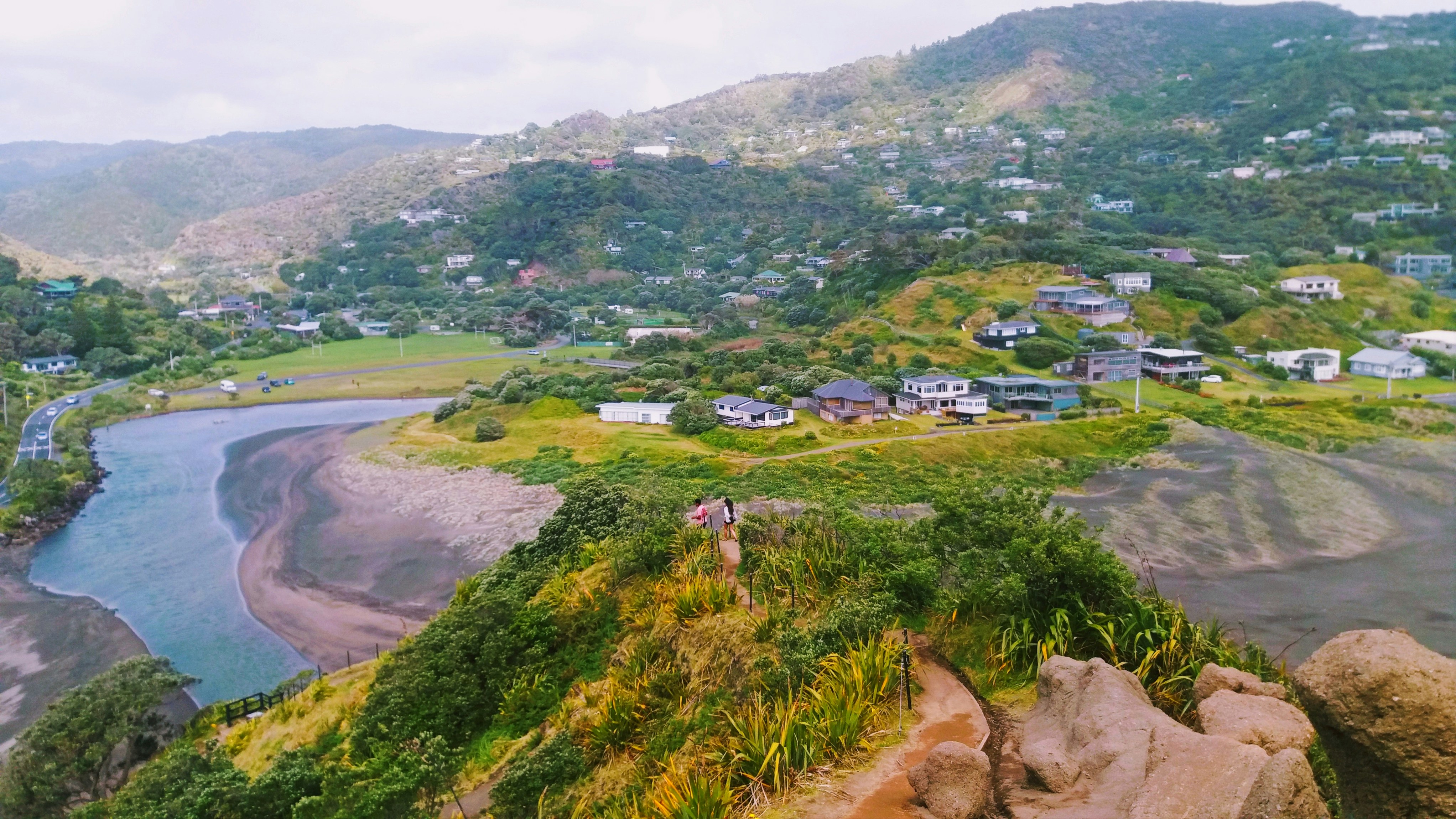 aerial photograph of river