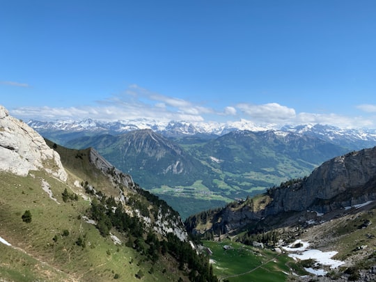 aerial photograph of mountain ranges in Mount Pilatus Switzerland