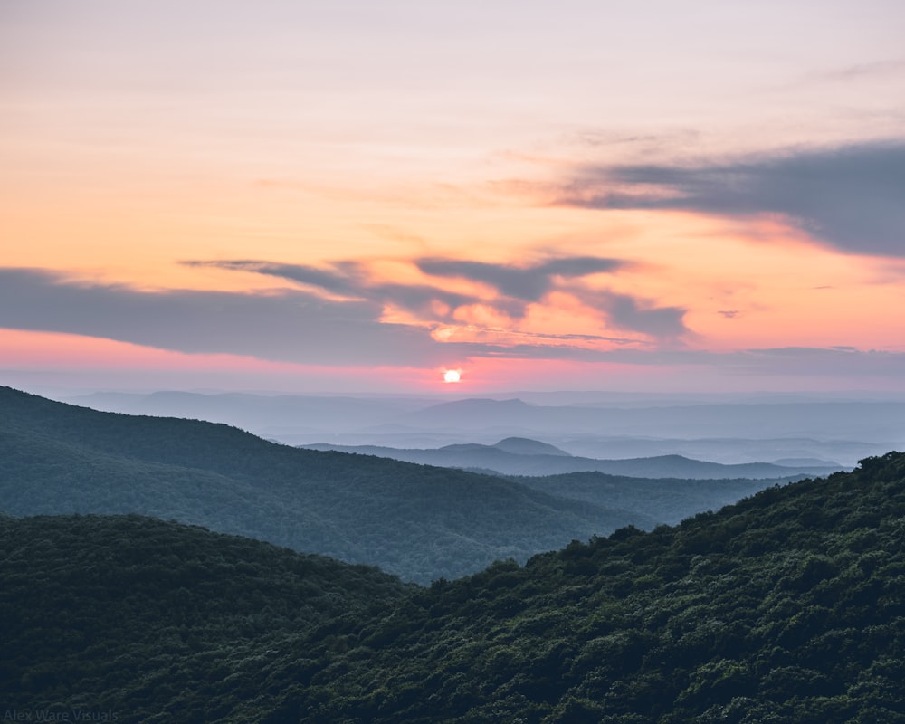 mountain ridge during golden hour