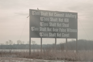 commandments signage
