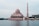 white and pink dome building