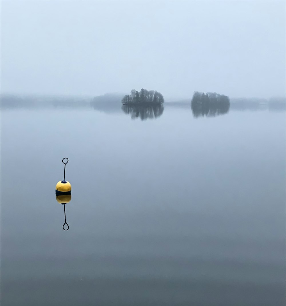 yellow buoy on water