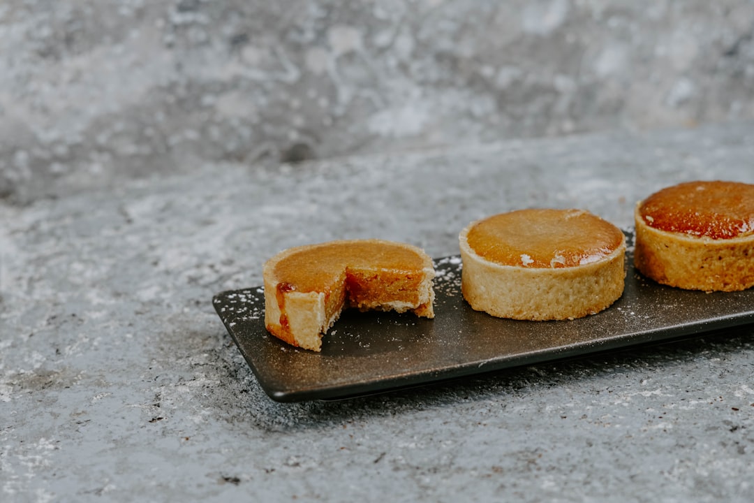 sliced mini pie on tray