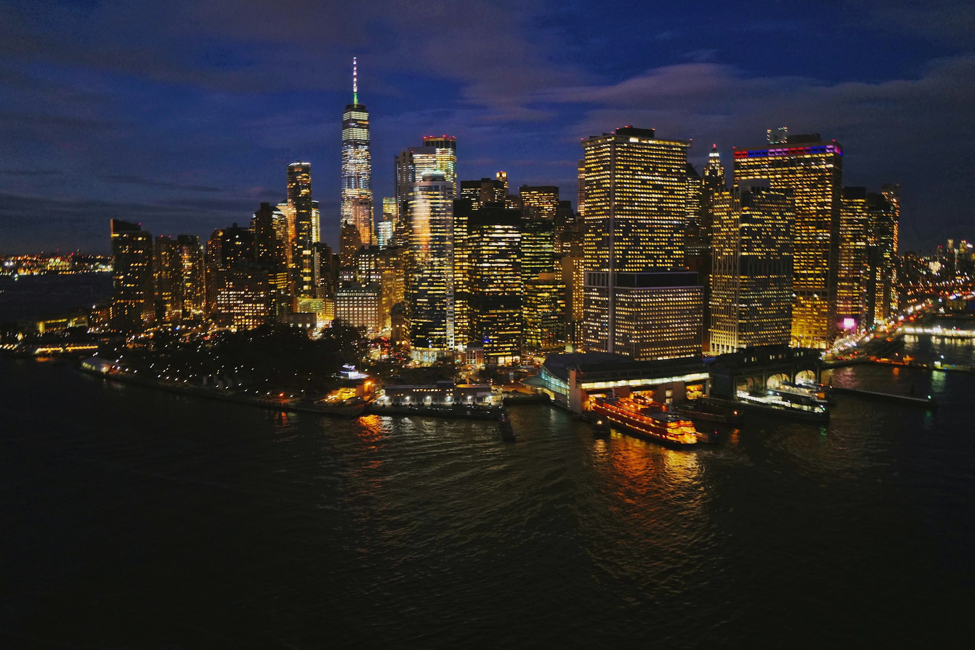 lighted cityscape during nighttime