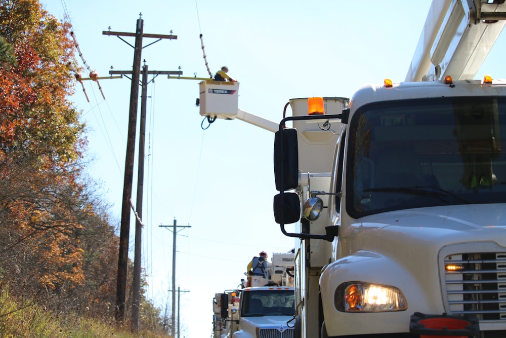 white single truck