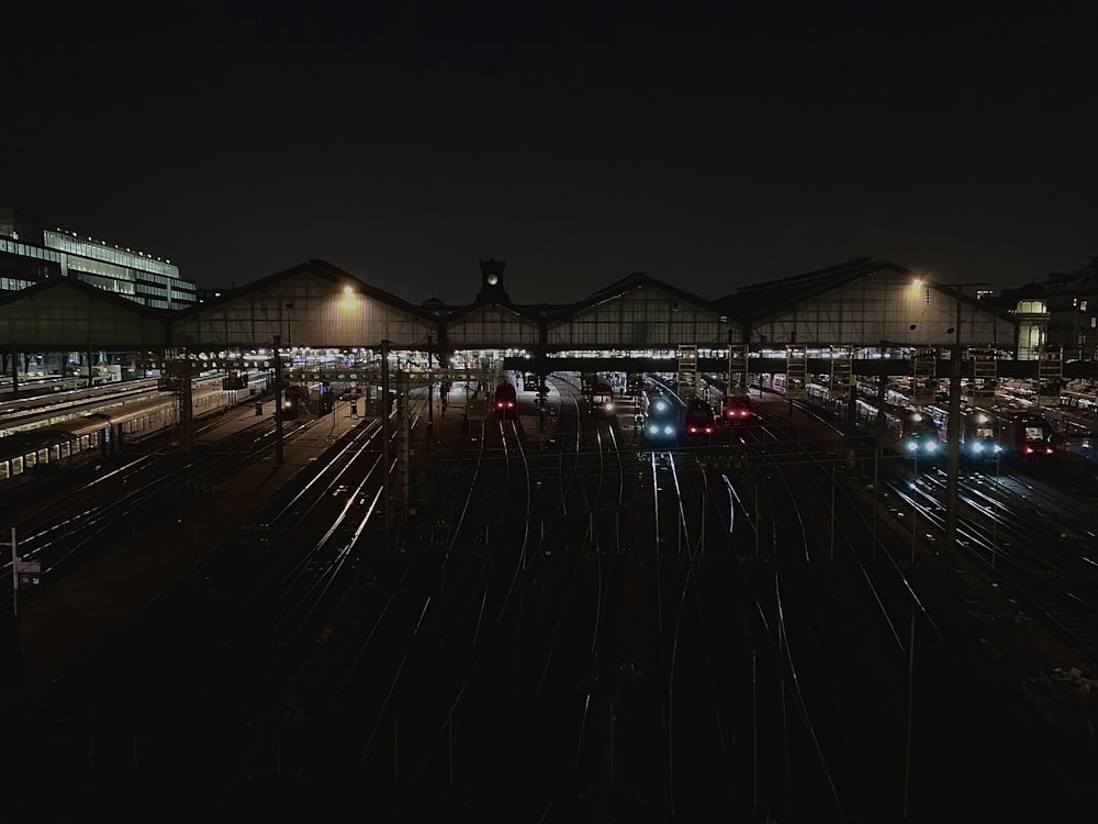 high-angle photography of cars on road in dim light