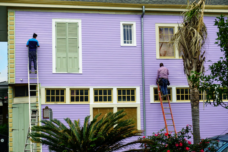 Pintura da fachada de uma casa