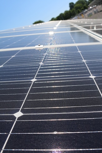 blue solar panels