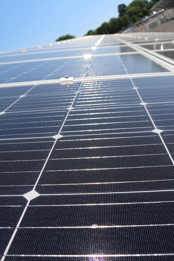 blue solar panels