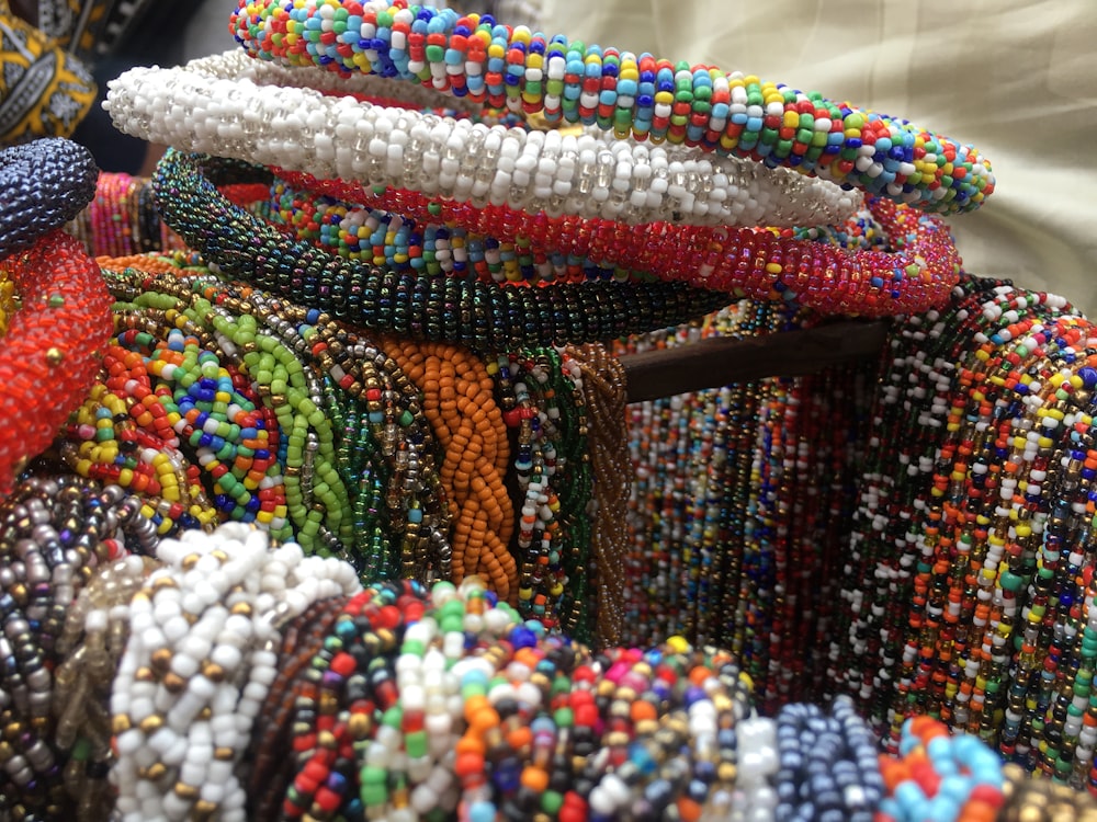 hanged beaded necklaces