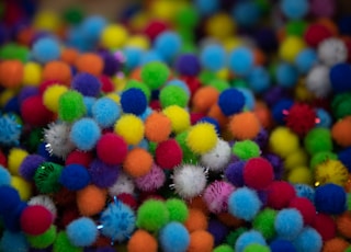 selective focus photo of assorted-color toys