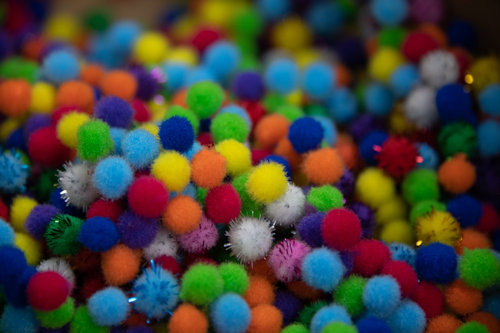 selective focus photo of assorted-color toys