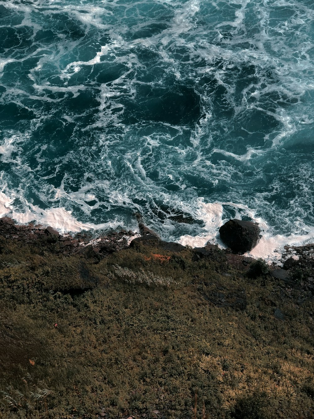 bird's-eye view photo of water