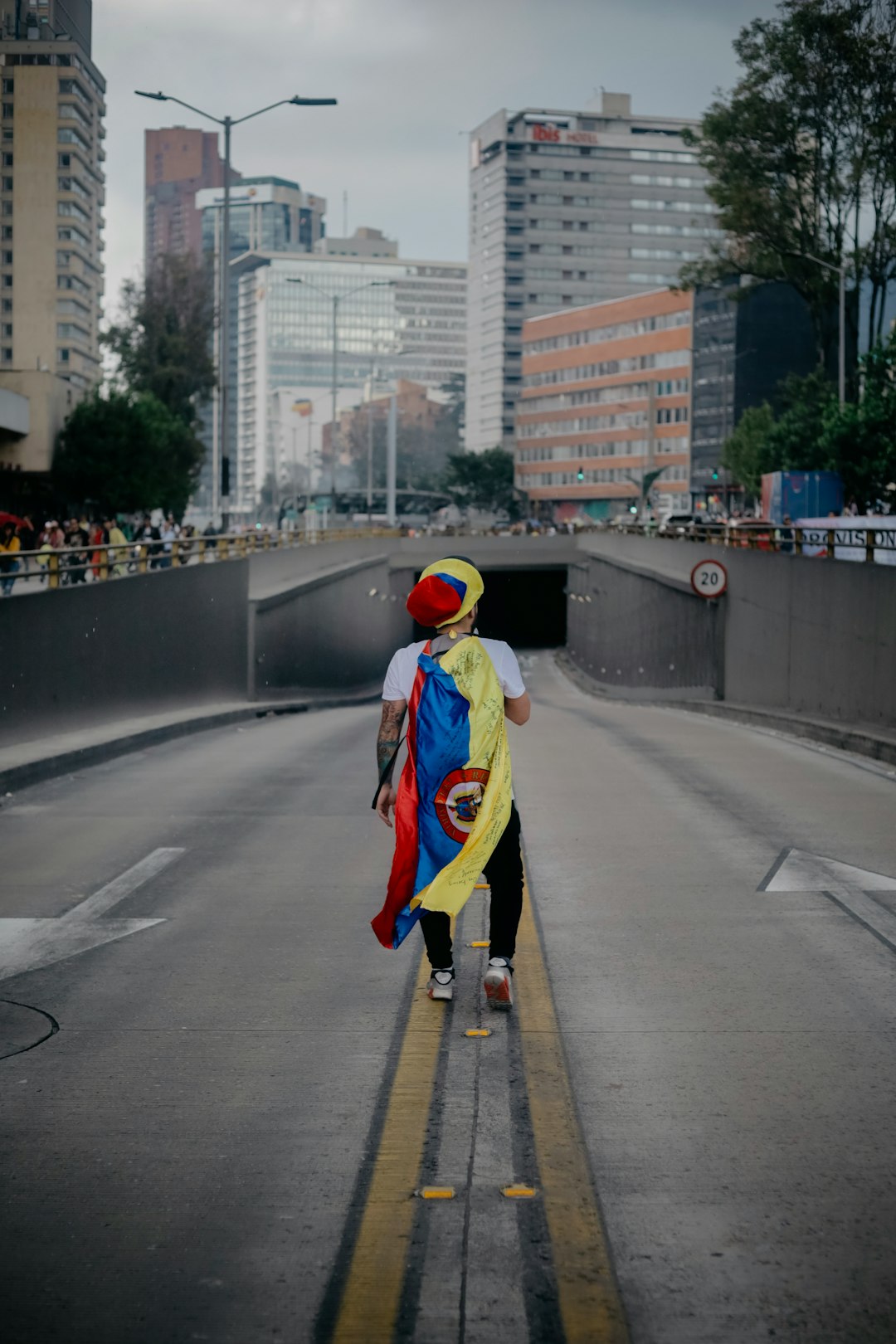 woman walking on the street