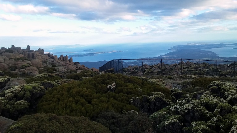 Panoramic landscape of Isla Isabel’s rocky coastline and lush greenery