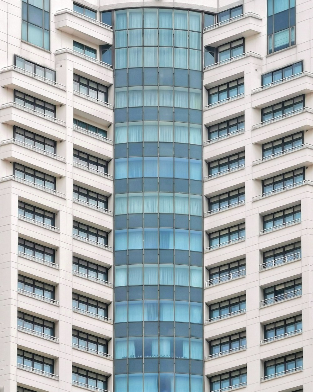 white and blue concrete structure