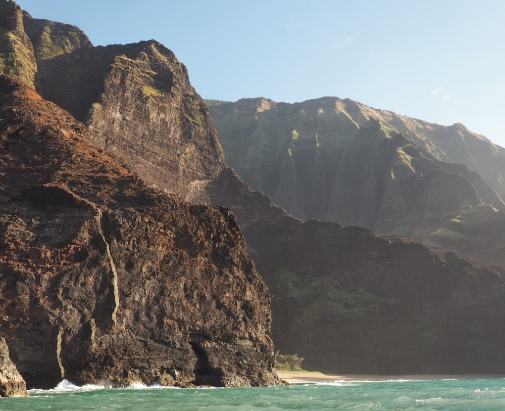 rock formation in front of beach