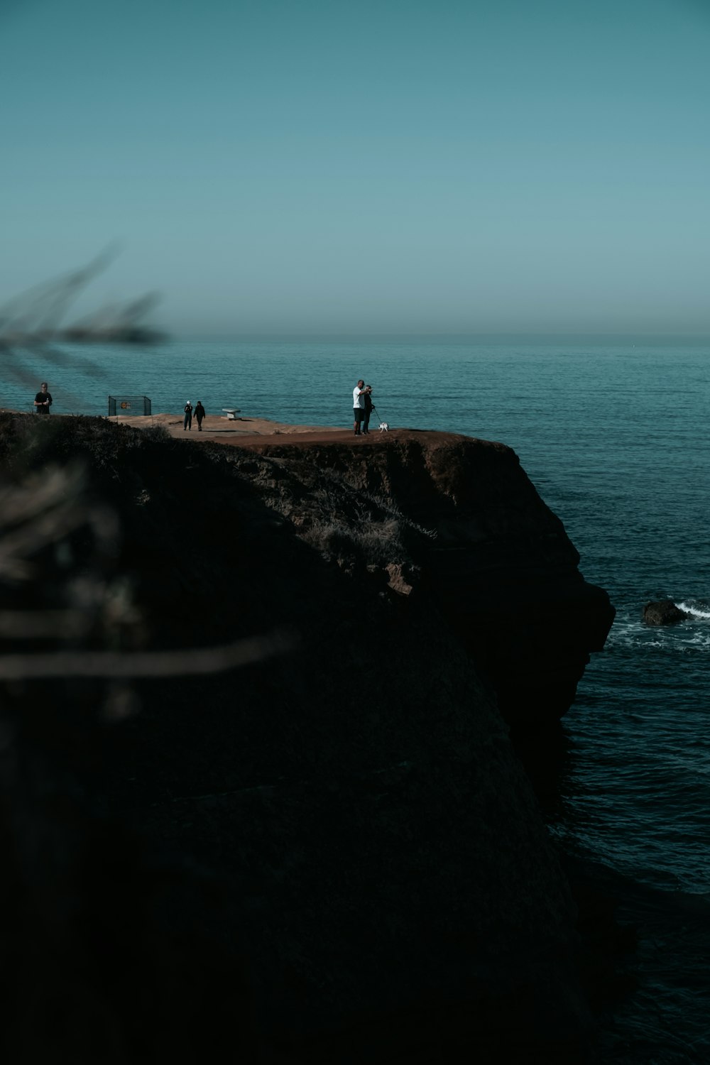 person standing near cliff