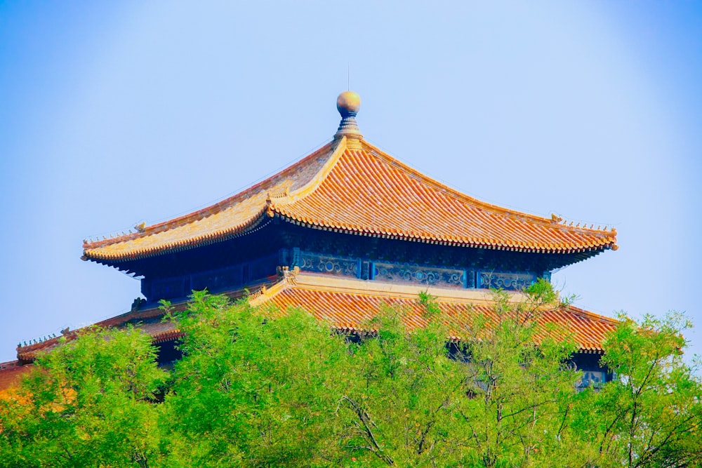 木の近くの寺院