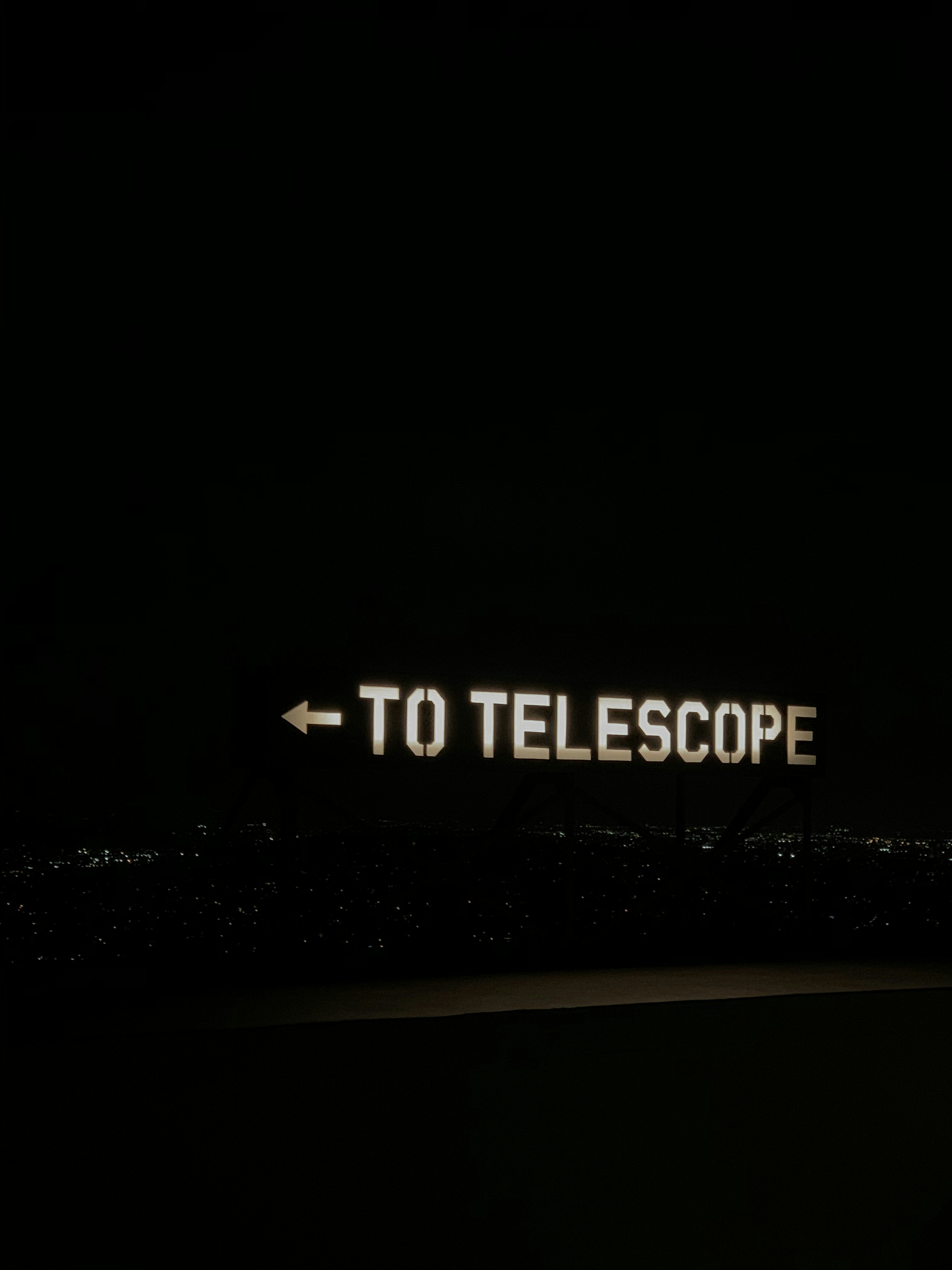 to telescope signage