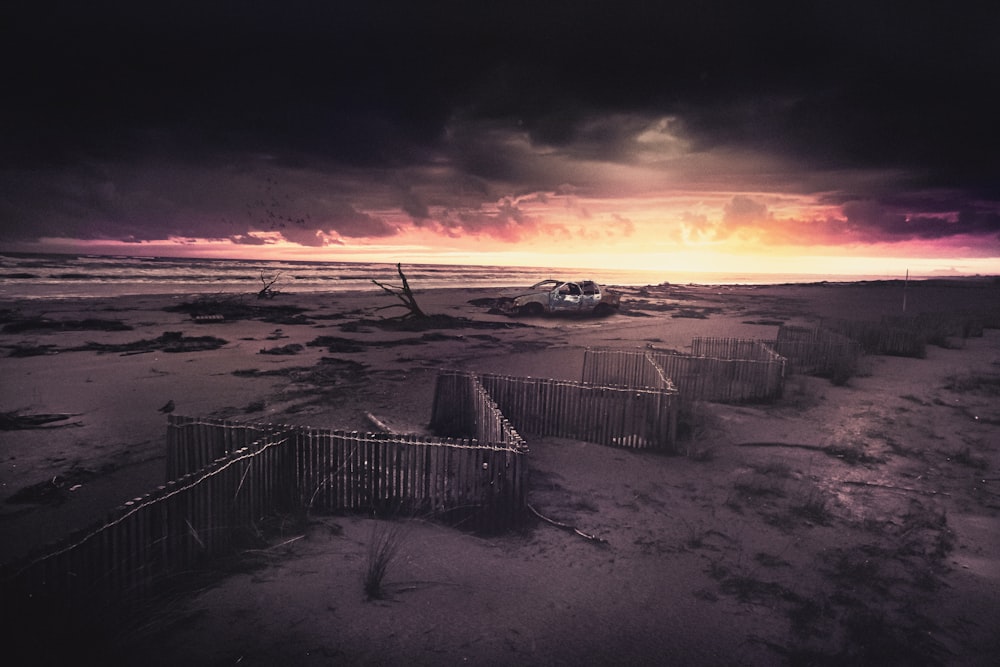 desert under cloudy sky