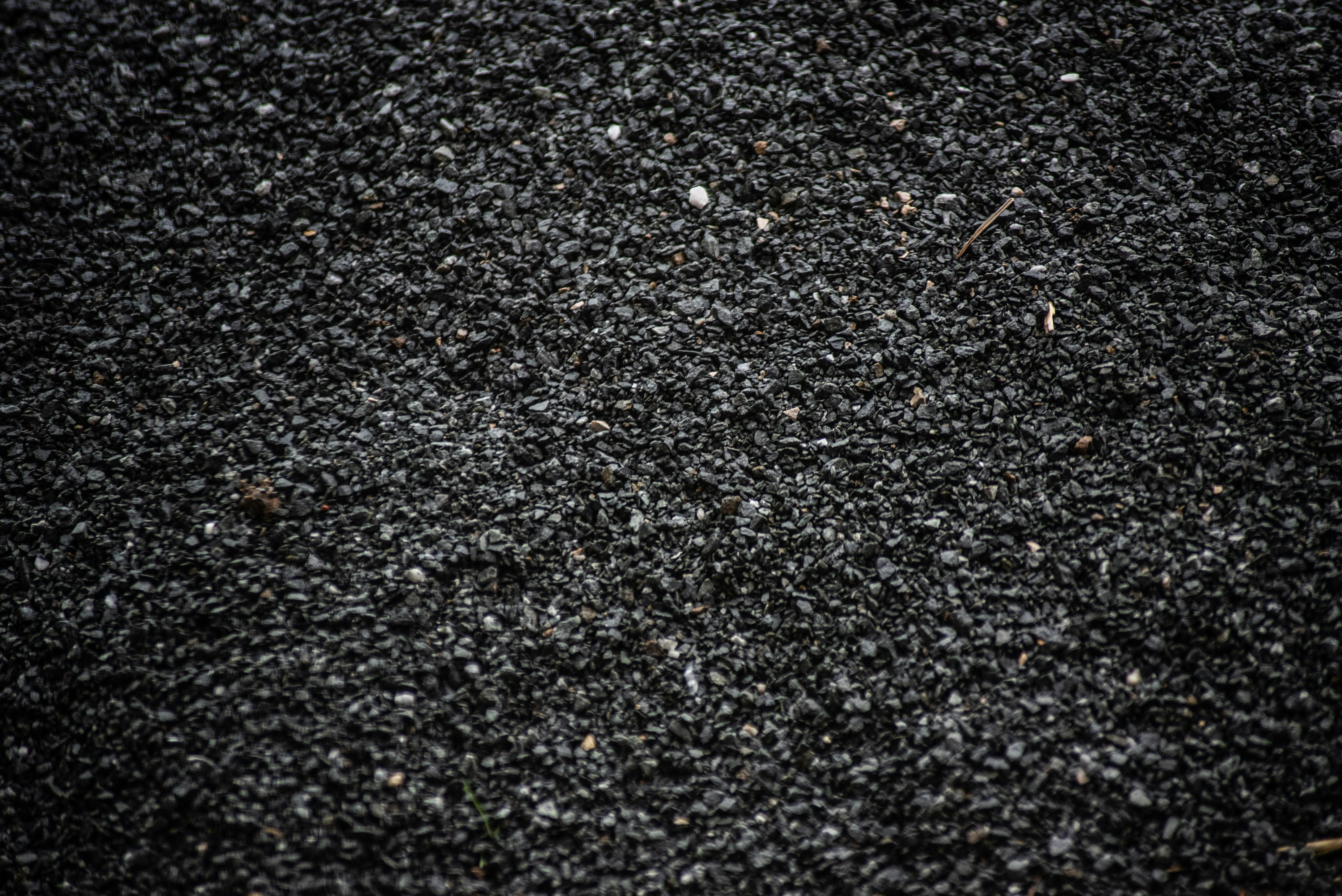 black and white pebbles on ground
