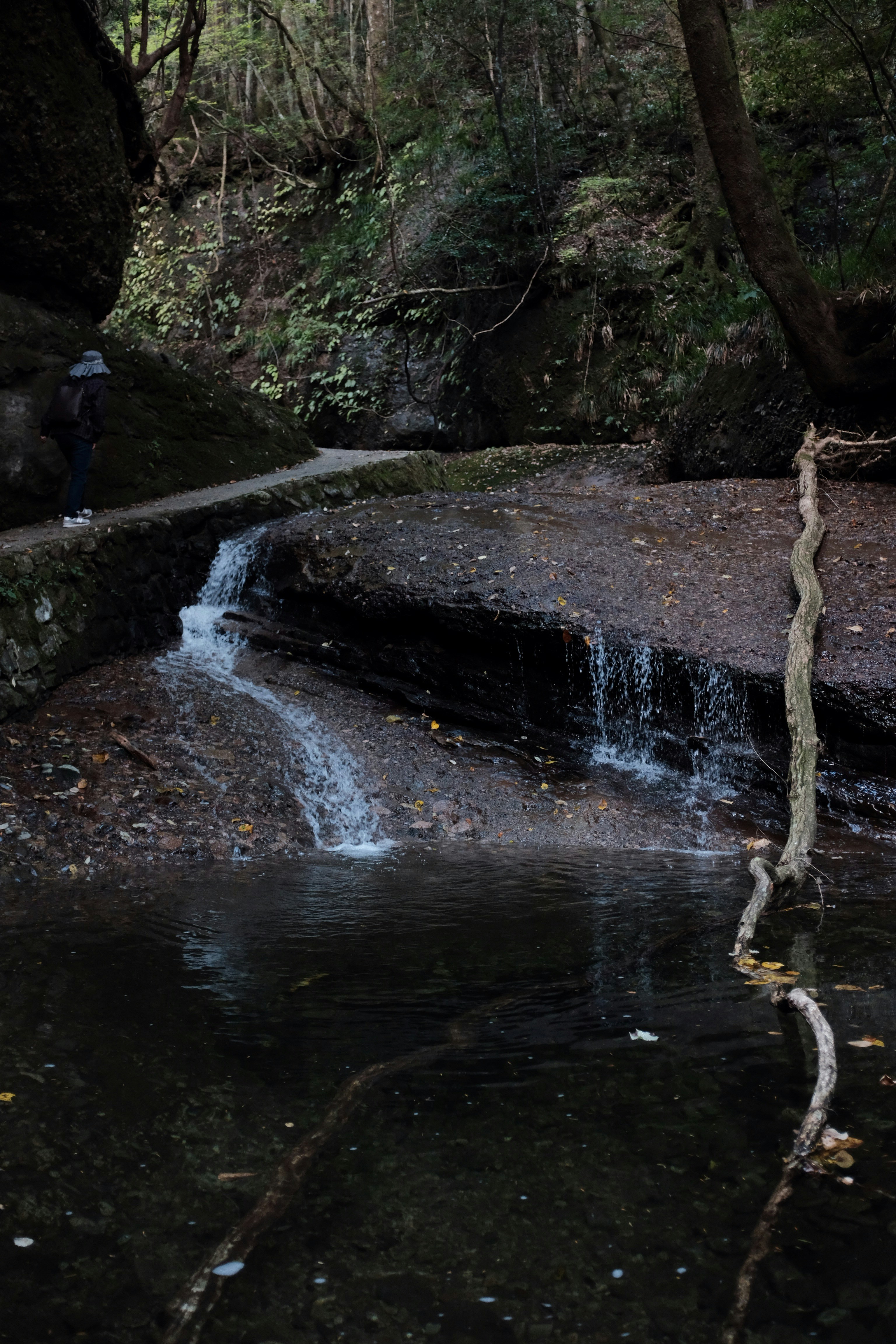 flowing water of river