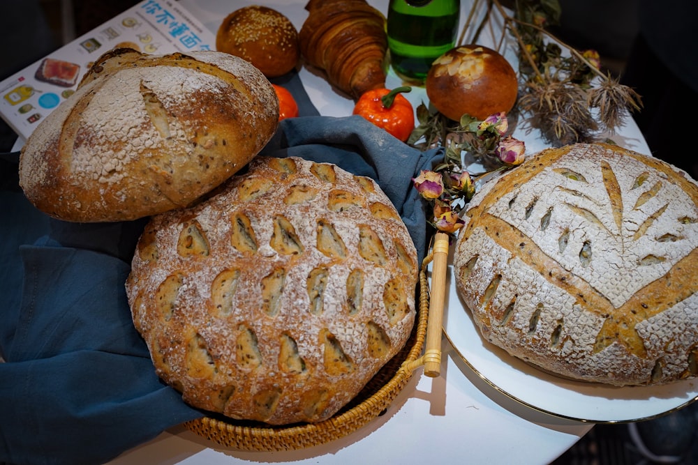 three round pastries