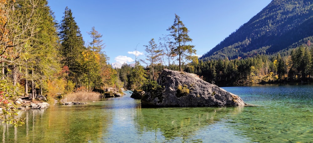 rocks on body of water